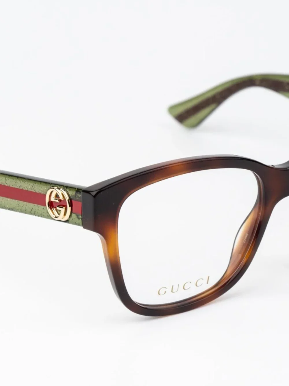 Gucci Women Eyeglasses Havana Square GG0038O 002 NEW AUTHENTIC